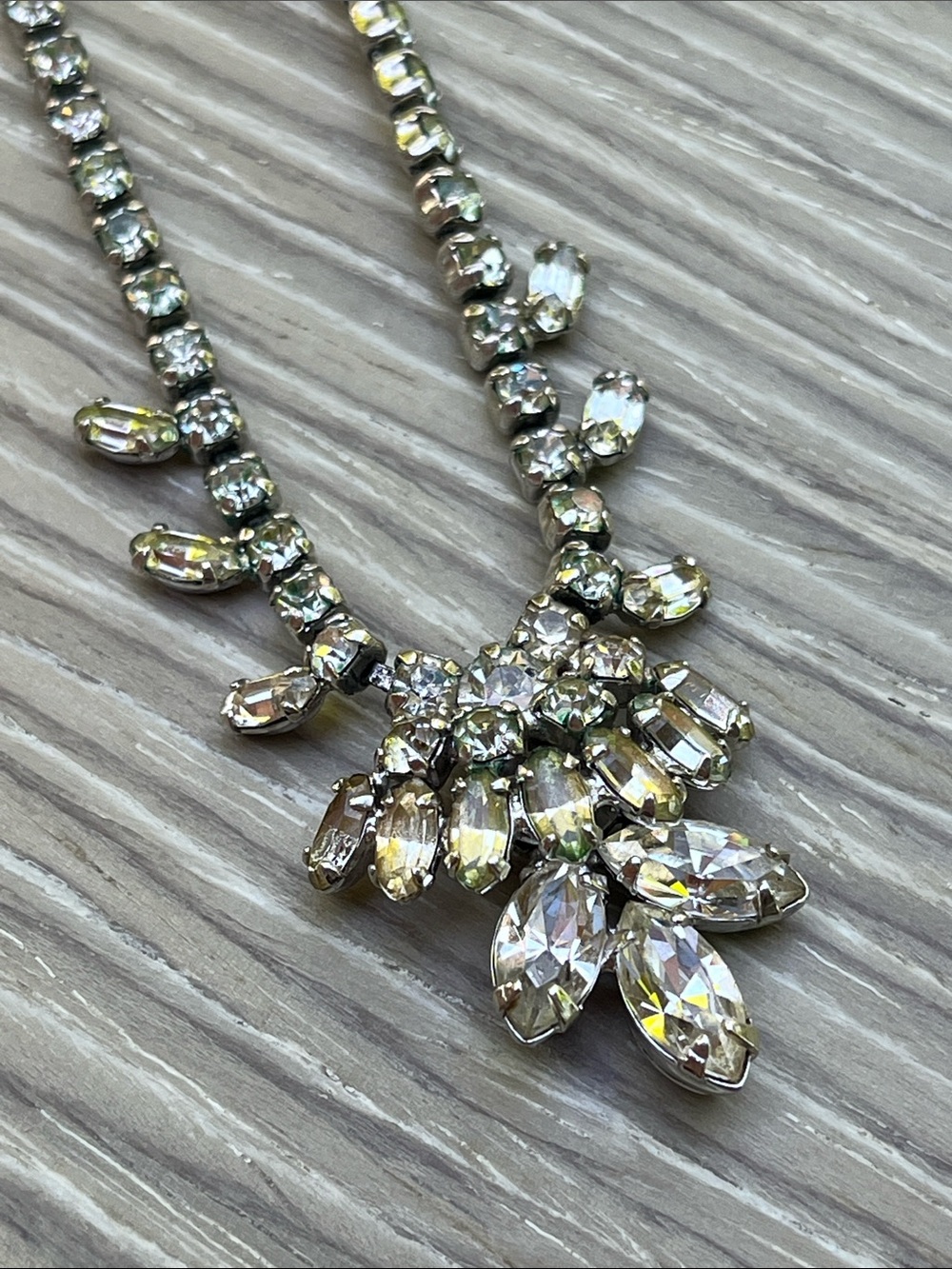 Vintage Sherman Teardrop Statement Necklace